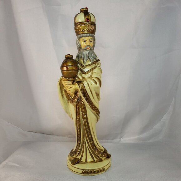 VTG Wolin Japan Three Wise Men Figurine Set 10" Tall Paper Mache Christmas Decor - Picture 15 of 16